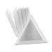 Tegg Sorting Tray 10PCS White Plastic Triangular Beads Sorting Trays Storage Container Plates for Beads Gems Crystals Nails