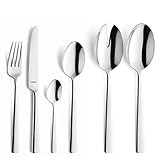 amefa jewel Produktbeschreibung: 12 Gabeln, 12 Messer, 12 Löffel, 12 Teelöffel, 1 Salatbesteck; Monoblock aus Edelstahl 18/10; Messerschneide aus Edelstahl 13/c; spiegelpoliert; abgerundete Kanten; hochwertiges, widerstandsfähiges Besteck