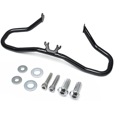 MoKitDora Touring Chopped Engine Guard 1.25" Highway Crash Bar Fit for Harley 2014-Later Road King Street Glide Electra Glide Special FLH FLHXS FLHX FLHRXS Models, Gloss Black Cover