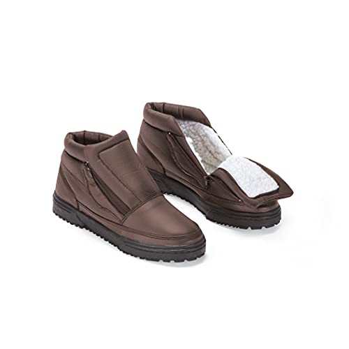 Collections Etc Snow Boots with Ice Grippers - Wide Width