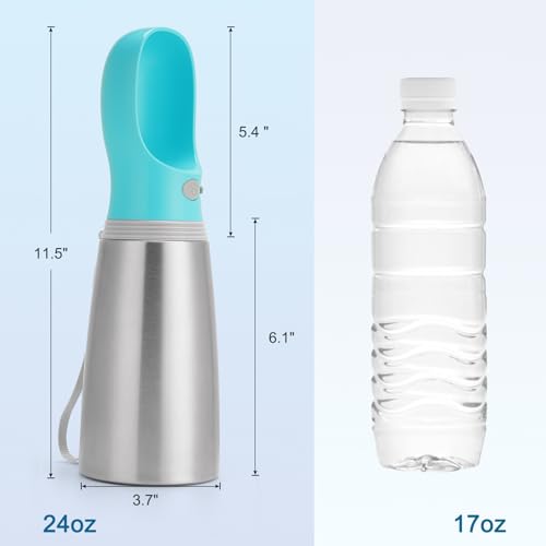 Anipaw Portable Dog Water Bottle, 24oz Stainless Steel — view 5