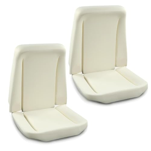 CNNELL Front Bucket Seat Buns Foam Cushion 4Pcs Compatible with Chevelle Bucket 1966 1967 1968 1969 1970
