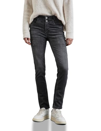 Jean cargo noir délavé Street One pour un look citadin décontracté au quotidien