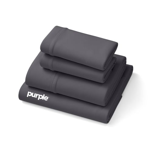 Image of Purple SoftStretch Sheet Set, King /Cal King, Cooling Rayon Blend Bed Sheets
