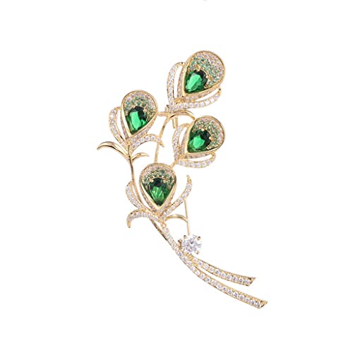 Broche en strass Calla Lily rétro à offrir comme bijou de tempérament pour la fête des mères