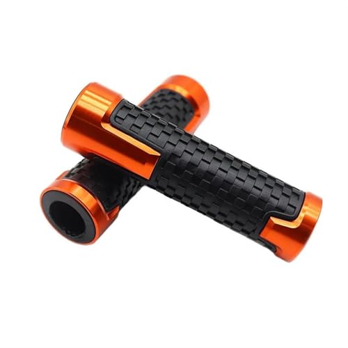 Poignées de guidon moto antidérapantes orange en aluminium 22mm pour MBK Flame 125
