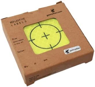 Image of Self-Adhesive Reflex Target Mark 2.36 inch Pack of 20 - Reflective Foil, Reflex Target Plate Ideal as Building Monitoring or Deviation Test on Construction Site for All Smooth Surfaces (60mm, Orange2)