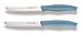 Echtwerk Brötchenmesser/ Frühstücksmesser 2 Stk. aus Edelstahl mit Wellenschliff, Griff aus Kunstoff, Hellblau