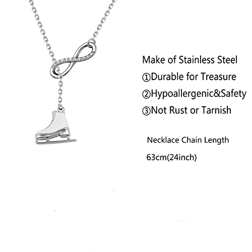 BNQL Skater Necklace Ice Skate Charm Pendant Necklace Sport Skater Jewelry Skate Lover Gift2
