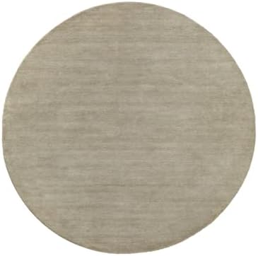 RugVista, Handloom Rug, Short Pile,  4'9 ft ( 150 cm), Round, Wool, Hallway, Bedroom, Kitchen, Living Room, Yellow, Yellow,