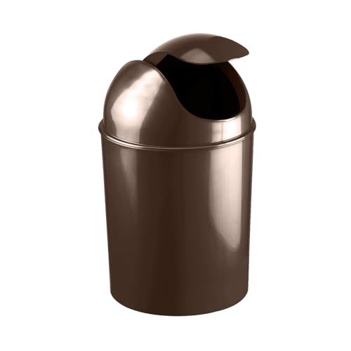 Bronze : Umbra Mini Waste Can 1-1/2 Gallon with Swing Lid, Bronze