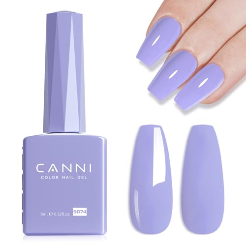 Image of CANNI 9ml Soft Purple Gel Nail Polish, High Gloss UV LED Soak Off Gel