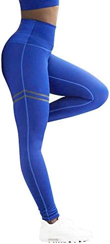 Women's High Waist Solid Yoga Workout Running Leggings