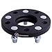 VLAOSCHI Black Forged 5x4.5 Hubcentric Wheel Spacers 15mm with 14x1.5 Studs 70.5mm Hub Bore, 5 Lug Wheel Spacer 5x114.3 Compatible with Mustang 2015-2024 | Explorer 2020-2024 - Pack of 2