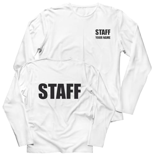 T-Shirt Staff Homme Manches Longues en coton épais respirant pour uniformes