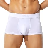 [Arjen Kroos] ボクサーパンツ メンズ 下着 竹繊維 ツルツル 通気 吸湿 ストレッチ 立体成型 良い肌触り 無地 ボクサーブリーフ 日常用 AK5002‐ホワイト‐1枚 XL
