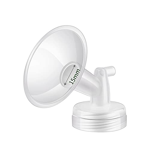 Image of Begical 1pc 15mm Flange Compatible with Spectra/Motif Luna/Amada MYA Breastpumps Replacement to Pump Parts/Flanges/Shields. Compatible with Spectra S1 S2 9 Plus Parts/Accessories Clear
