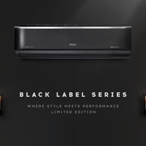 Image of Cruise 2 Ton 3 Star Inverter Split AC (CWCVBM-VQ1F243BL, Piano Black) | Heavy Duty Cooling at 55 C, 2026 Model, Long Airflow, 100% Copper, Convertible 4-in-1, 4-Way Swing, PM 2.5 Filter