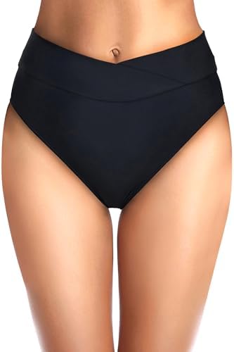 Tempt Me Women’s High Waisted Bikini Bottom Crossover V Cut Bathing Suit Swim Bottom Tempt Me Women’s High Waisted Bikini Bottom Crossover V Cut Bathing Suit Swim Bottom