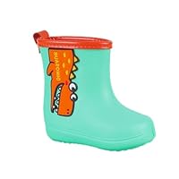 Toddler Boots Cartoon Children's Rain Boots Non Slip Children Water Shoes Classic Children Rainboots Rain Kids Baby Cartoon Shoes(Green,7.5 Infant)