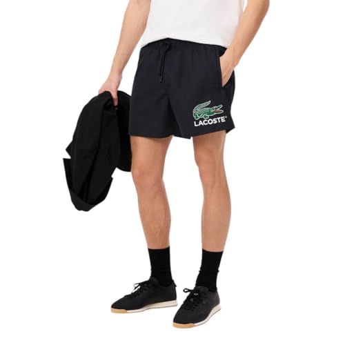 Image of Lacoste Men's Croc Print Swim Trunks