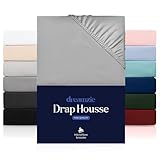 Dreamzie - Drap Housse 140x200 Bonnet 35 cm | Microfibre Ultra Douce - Matelas Épais - Oeko-Tex | Confort, Respirabilité, Entretien Facile - Gris