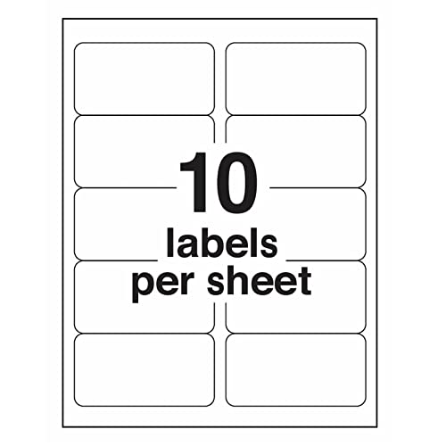 Coopaty 2 x 4 inch Shipping Labels, FBA 10 Up Address Mailing Label White Blank for Laser Inkjet Printer (1000 Sheets, 10000 Labels)
