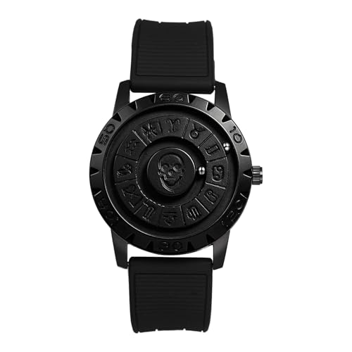 Avaner Armbanduhr Herren Silikonarmband Magnetisch: Herrenuhr Magnetschwebetechnik Glasloses Design 1 ATM wasserdichte Herrenarmbanduhr Business Alltag Beruf Analog Quarzuhr Geschenk für Männer
