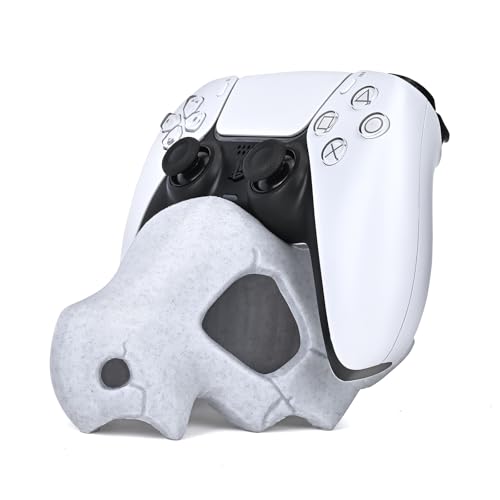 DLseego Support Manette Compatible avec PS5/PS4 Xbox,Nouveau Design Impression 3D Animal Crâne Jeux Poignée Support Contrôleur Accessoires Support de Base,Gris