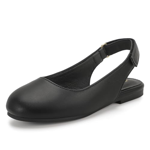 Hehainom Girls Dress Shoes Slingback Flats Round Toe Toddler Little Kids Sandals Summer Flower Girl Communion Church Shoes