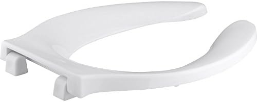KOHLER K-4731-C-0 Stronghold Elongated Toilet Seat with Integrated Handle and Check Hinge, White