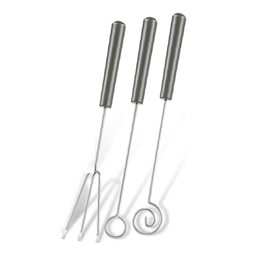 Lot de 3 fourchettes à sauce au chocolat, pour bonbons, trempettes, témoins à fondue, décoration pour chocolats, chocolats
