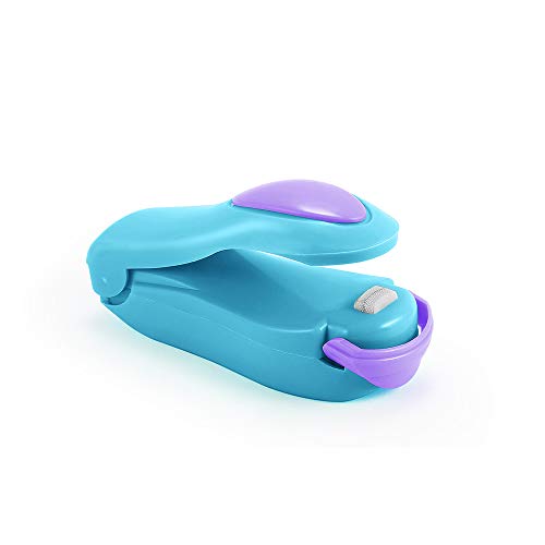 DIFENLUN Mini Sealing Household Machine, Portable Heat Bag Sealer Pressure Vacuum Plastic Sealer for Airtight Food Storage Saver(1pc, Blue)