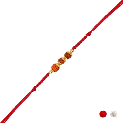 Image of I Jewels Design Rakhi With Roli Chawal & Rakshabandhan Card For Bro /Brother /Bhai