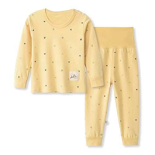 Image of YANWANG 100% Cotton Baby Boys Girls Pajamas Set Long Sleeve Sleepwear