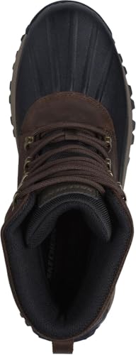 Skechers - Mens Waterproof Relaxed Fit: Trekson - Wilder Sneakers, Color Chocolate/Black, Size: 8 M US2