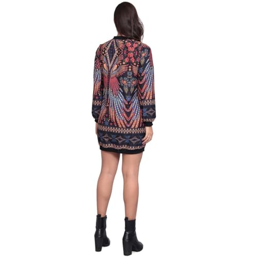 Vestido Feminino Casual Elegante Curto Manga Longa Rodeio Festa Show Vaquejada Estiloso Moda Fashion