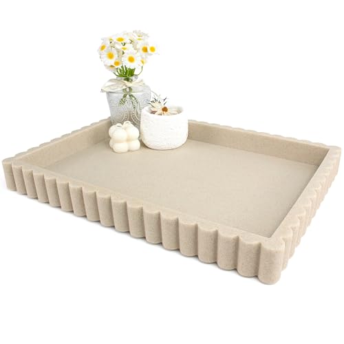 YMXYJM Beige Resin Decorative Tray