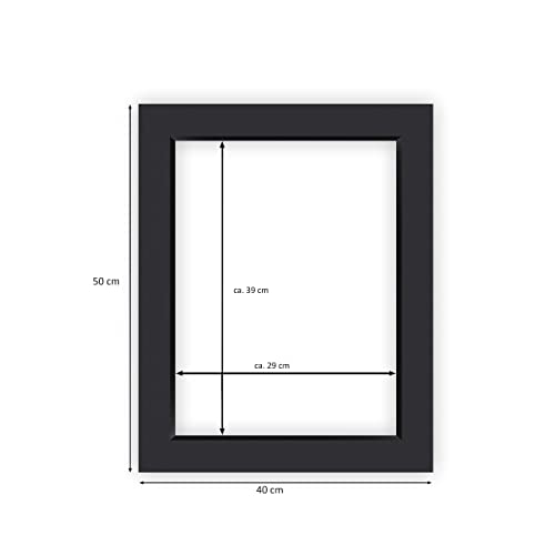 nielsen Conservation Picture Mount - Black 40x50cm - Fits 30x40cm Photo - Acid-Free, pH Neutral and Protective, Smooth Surface - Image 2