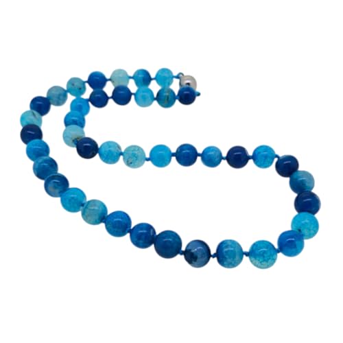 Collier en pierre naturelle 10mm fait main pour femme élégante