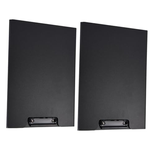 Clips pour dossiers de documents Baluue 2pcs presse-papiers rigide noir en plastique pour bureau