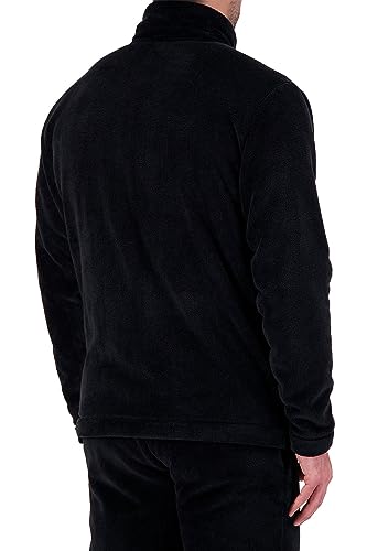HEAT HOLDERS Men's Plush Zip-Front Jacket Black/S3