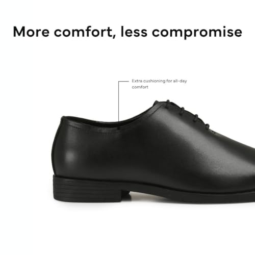 Image of Chardonnay Men's Leather Oxford Formal Shoes | Comfortable Cushioned Dress Shoes for Office & Business