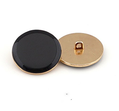 Funcoo 11 pcs Metal Blazer Button Vintage Antique Suits Button Set for Blazer, Suits, Sport Coats, Uniform, Jacket (Black+Gold)