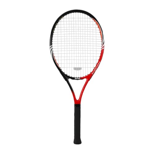 Okiyakusama Raqueta de Tenis Resistente Y Ligera con Empuñadura Antichoque Cuerda de Nylon Duradera Y Diseño Especial para Principiantes Adecuada para Entrenamien, Rojo