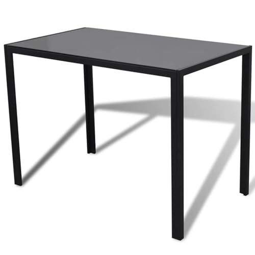 Vopese Conjunto de comedor negro con 4 sillas
