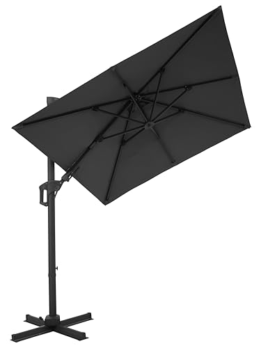 Gardissimo Ampelschirm David 210x210 cm Anthrazit mit Ständer