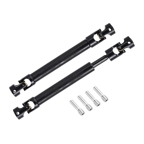 sourcing map 2Pcs 1/10 RC Drive Shaft CVD Drive Shafts Metal Universal Replacement Upgrade Parts for 1/10 RC Cars 90046 SCX10,118-170mm