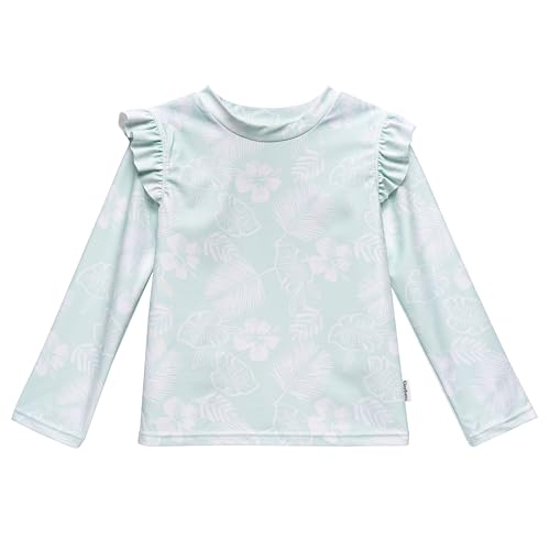 Gerber Baby and Toddler Girls Long Sleeve Swimsuit, Tropical, 2T - image 2