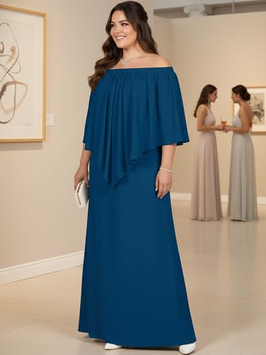 Image of KOH KOH Womens Strapless Off Shoulder Flattering Cocktail Maxi Dress Gown